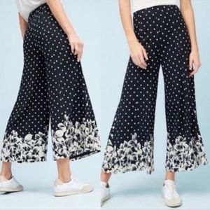 Anthropologie Ett Twa Chesapeake Wide Leg Pants Button Detail EUC 12